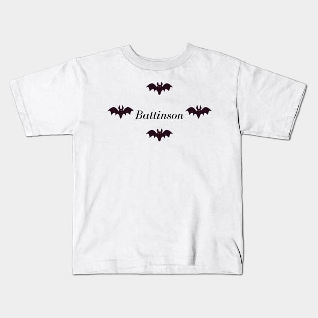 Battinson with bats Kids T-Shirt by KylePrescott